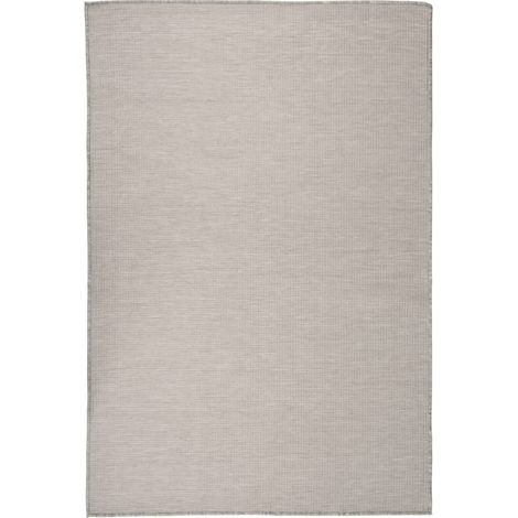 Tapis à tissage plat d'extérieur, Tapis de jardin, Balcon 120x170 cm Taupe FYH26524 (1/5)