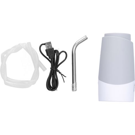 Pompe à eau électrique rechargeable USB en acier inoxydable, distributeur d'eau portable gris (1/5)
