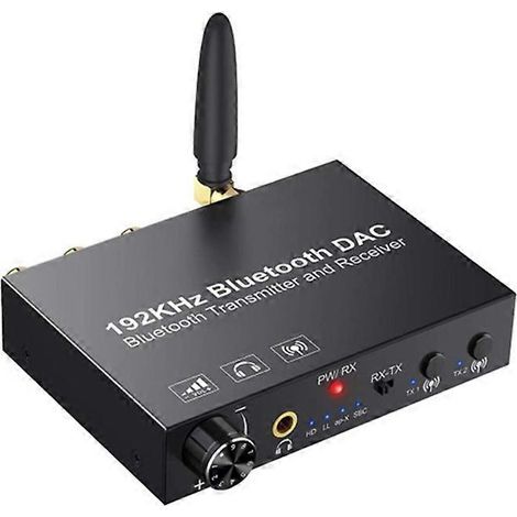 Convertisseur audio numérique vers analogique SPDIF, compatible Bluetooth 5.0, doté d'une sortie 3,5 mm et d'un contrôle du volume, compatible avec les amplificateurs TV. (1/5)