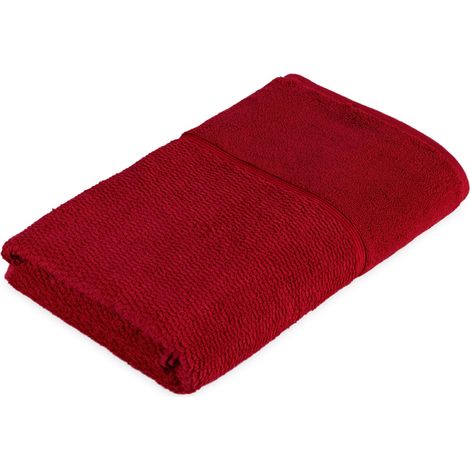 Drap de Douche 100% Coton, Rouge Rubis, 67 x 140 cm (1/5)