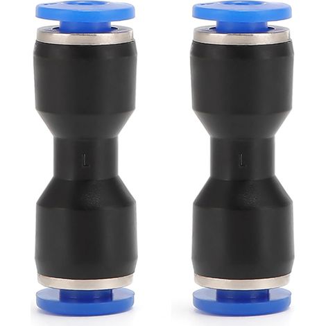 Connecteur pneumatique 2PCS coude/droit/type Y/T-Type/Réducteur de tube d'air pour la connexion rapide tuyauterie d'air, outils pneumatiques (réduction du raccord 10 mm à 8 mm) - Straight Fitting 4mm (1/5)