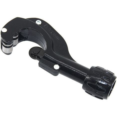 Coupe-tubes en cuivre, 3-35 mm, avec outil d'ébavurage et disque de coupe de rechange, coupe-tubes de précision pour tubes en cuivre et en aluminium (noir). (1/5)