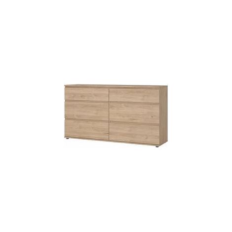KIT CASSETTIERA DOPPIA 6 CASS 153,4X40X83,7CM ROVERE
