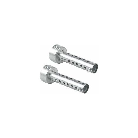 Insert Chicane DB Killer Silencieux Échappement Moto – 2 Pièces – Fer Argent – Compatible 34-60mm – Réduction Bruit Efficace – Installation Facile (1/5)