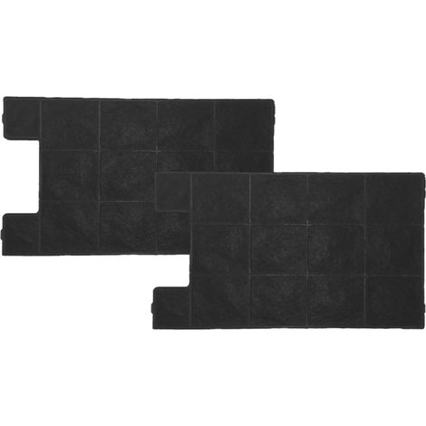 Sparset 2 Stk. Aktivfilter für Amica KF 17149 Dunstabzugshaubenzubehör Kohlefilter für KH 17178, 17179 E, schwarz