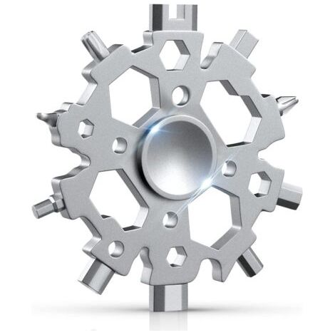 Cadeau Homme, Outil Multifonction Flocon de Neige avec Fonction Fidget Spinner,Équipement de Survie de Poche (1/5)