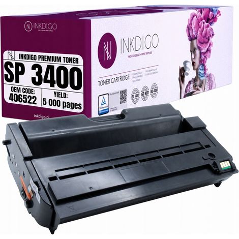 Inkdigo Toner 406522 kompatibel mit Ricoh Aficio SP3400N, SP3410DN und SP3410N, TÜV-zertifiziert (1/5)