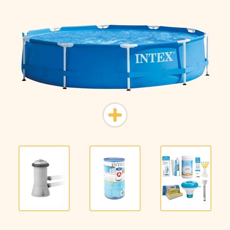 Intex Piscine Tubulaire Ronde - 366x76 cm - 4-pièces  S22458 (1/5)