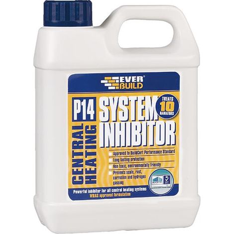Everbuild P14 System Inhibitor 1 Litre – WRAS approved – Protects against scale, sludge, and corrosion – Compatible with all metals (1/3)