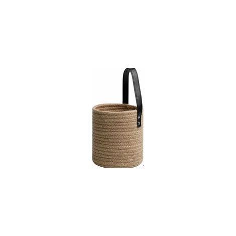 Panier mural suspendu en jute tressé avec poignées, décoration – (1/5)