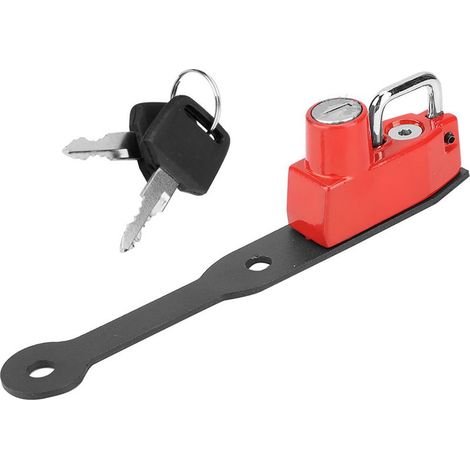 Antivol de casque de moto côté gauche (rouge) pour CBR400R, CBR500R et CB500F. (1/5)