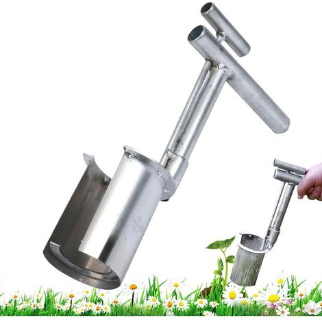 Transplanteur de Jardin, transplanteur de d'arbre, Outil de Plantation de bulbes en Acier Inoxydable, transplanteur de, Outil de Transplantation de Jardin Portable pour Creuser