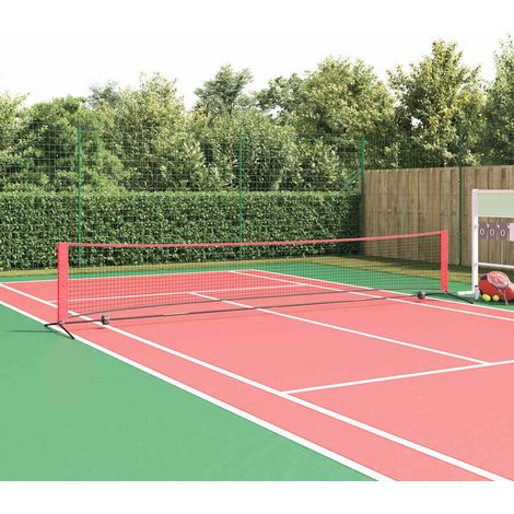 Teenpull – Tennisnetz Schwarz und Rot 494,5 x 90 x 87 cm Polyester (1/5)