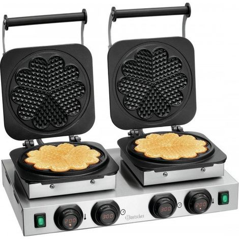 Gaufrier MDI 2HW211 Bartscher, Double cœur, Fonte, 4400 W, 220 V - MONO