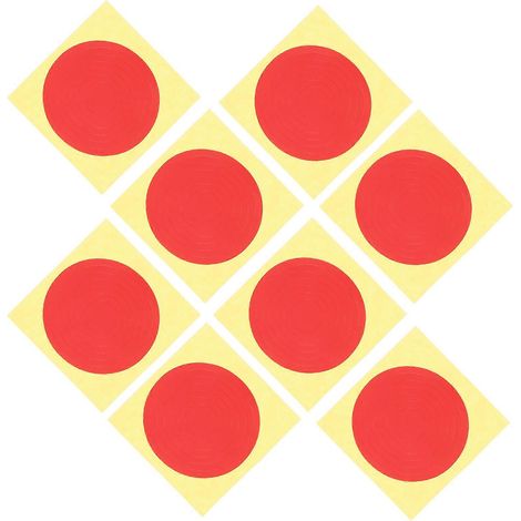 Étiquettes pour manomètres, en PVC durable, 20 feuilles, rouges. (1/5)