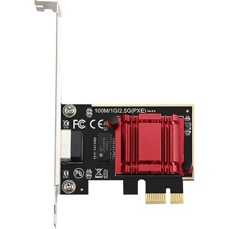Carte réseau PCI-E 2,5G, puce RTL8125B, carte réseau Gigabit Ethernet PCI Express 100/2500 Mbps 1 Gbps/ (1/4)