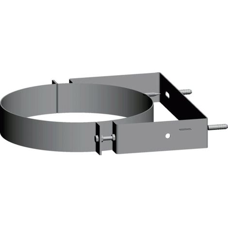 Wolf Soporte de pared DN125 ajustable de acero inoxidable, 2651662