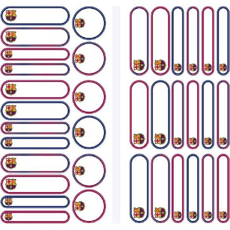 BLISTER 36 ETIQUETAS TERMOADHESIVAS BARÇA SURTIDAS