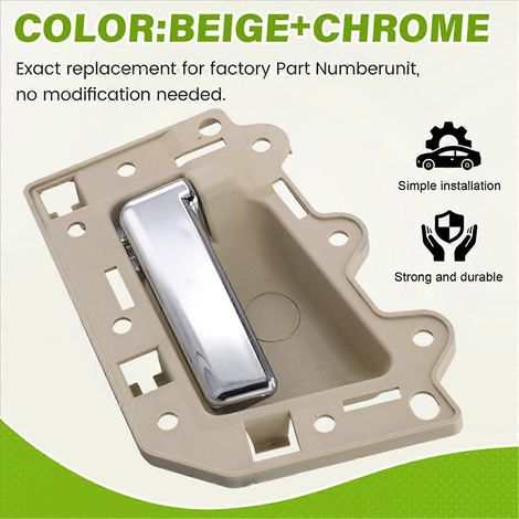 Ensemble de 2 poignées de porte intérieures gauche et droite pour Jeep Grand Cherokee 2005-2011 (1/4)