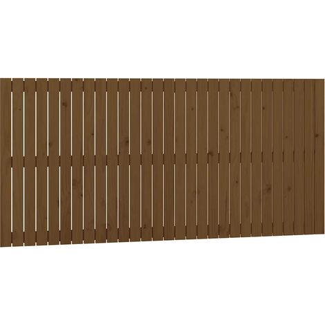 Maison Exclusive - Cabecero cama pared madera maciza pino marrón