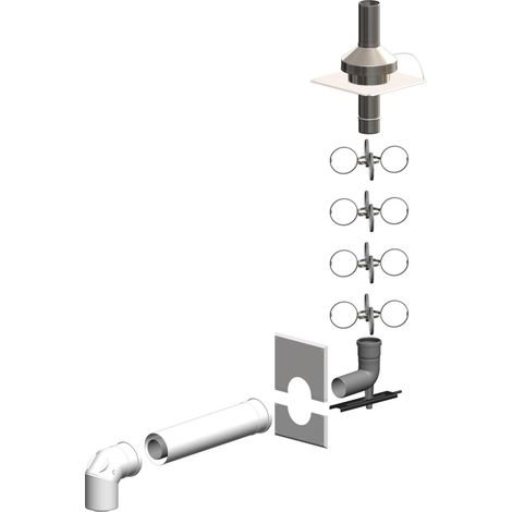 ATEC Schacht-Set PC DN80/125-DN80 Edelstahl, 1471