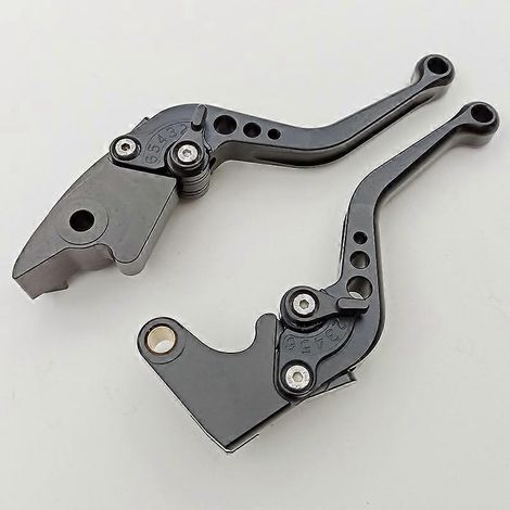Accessoires de modification pour moto CBR600RR 03-06 : klaxon de frein en alliage d'aluminium, poignée de frein, accessoires de chariot (tout noir, 2). (1/5)
