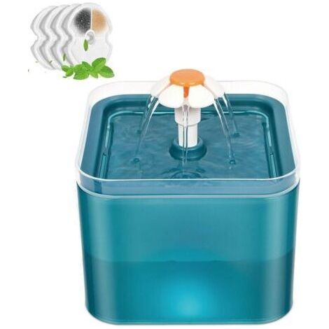BUNTHAUS 2L，Fontaine pour Animaux de Compagnie Super Silencieuse avec Lumières LED - Filtration Multiple，Fontaine à Eau pour Animaux de Compagnie à Trois Modes de Débit d'eau