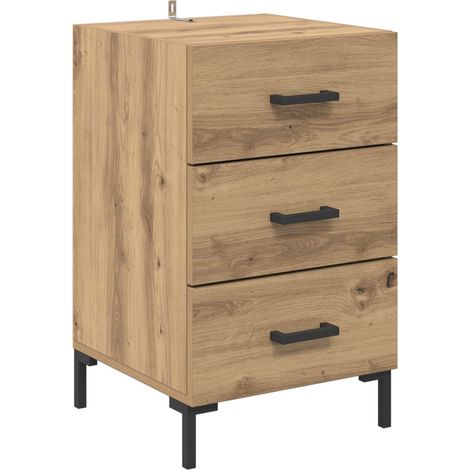 Maison Exclusive - Armadio da Notte Rovere artigianale 40 x 40 x 66 cm
