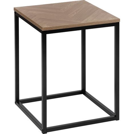 Bout de canapé en bois et métal CHEVRONS (1/4)
