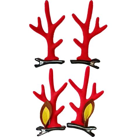 1 Barrette bois de cerf, design unique, accessoire cheveux, usage quotidien, fête Noël (1/5)