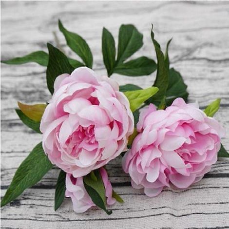 Pivoine artificielle européenne blanche lavanderose (1/5)