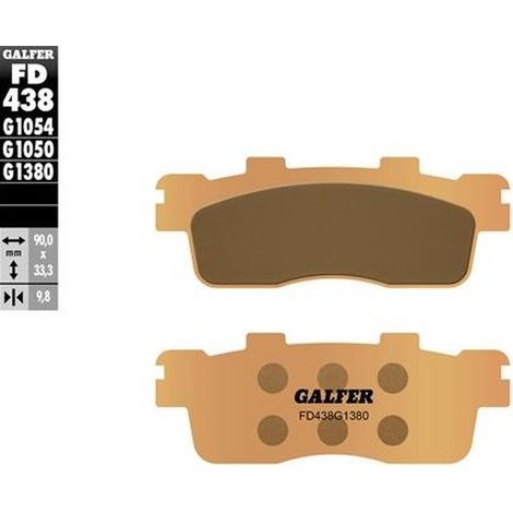 PASTILLAS DE FRENO GALFER KH498 DE METAL SINTERIZADO PARA SCOOTER
