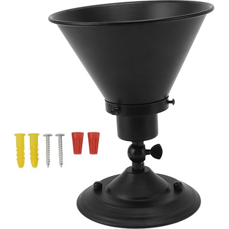 Ortviai Applique murale réglable en fer noir 85-265 V, 60 W, support E27/E26, orientable 180° (1/5)