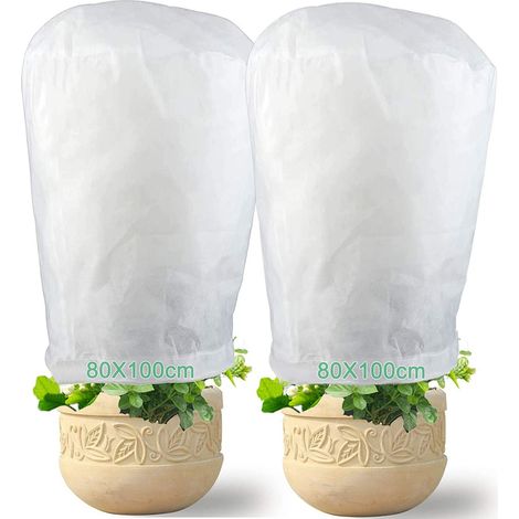 2 pz Capuchas para plantas TNT 100X80 bolsa anticongelante cubierta para plantas