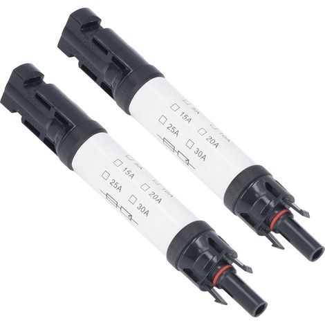 2 Ensembles de Connecteurs Solaires PV IP68 Antivols 1000V avec Fusible Intégré 30A pour Câbles et Contrôleurs Solaires (1/5)