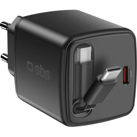 SBS TETRRET65WK Ladegerät für Mobilgeräte Universal Schwarz AC Schnellladung Drinnen
