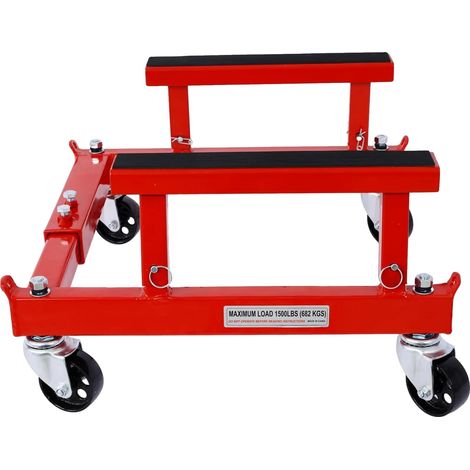 Motortragegestell Dolly, Schwerlaststahlkonstruktion, 1500 lbs Tragfähigkeit, rot (1/2)
