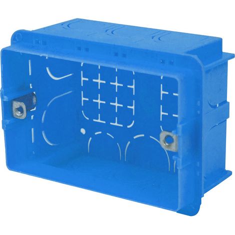 Scatola 504 rettangolare con inserto metallico, 4 posti, interasse 108,4 mm, 137x74x53,5 mm, ideale per installazioni elettriche interne