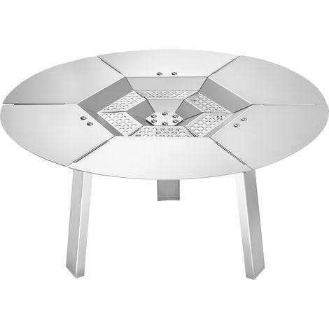 VEVOR Deflector de Calor para Fogatas para Estufa, Protector Redondo de 508 mm para Fogatas de Leña, Difusor de Calor de Acero Inoxidable 304, Cubierta de Quemador Desmontable, φ 508 x 254 mm