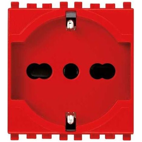20210.R Enchufe 2P+T 16A Universal Rojo Eikon