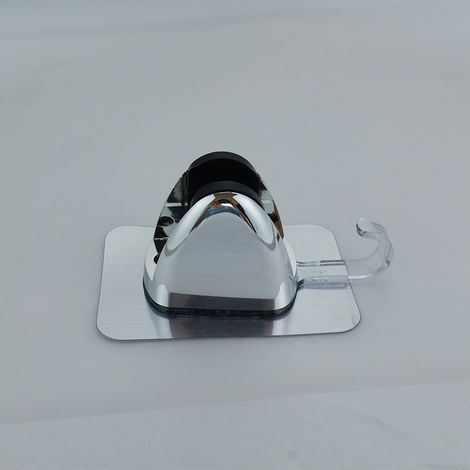 Support de pomme de douche, 11×6,7×5,5 cm, noir et argent (1/5)