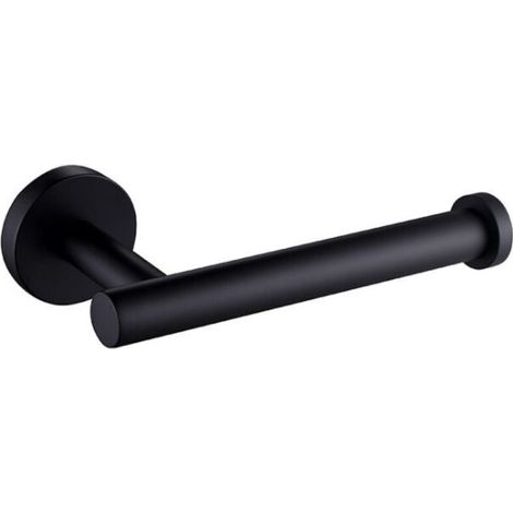 Paper Towel Holder Wall-Mounted Towel Holder Wall-Mounted Toilet Paper Holder SUS 304 Stainless Steel (Black) (1/5)