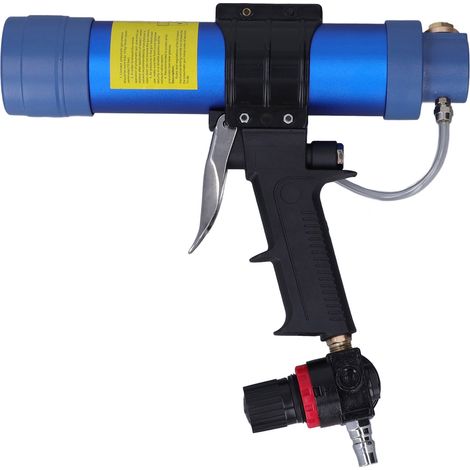 Pistolet à colle pneumatique pour verre 310 ml 1/4 po avec manomètre, outil de calfeutrage et d'application de mastic d'air (1/5)