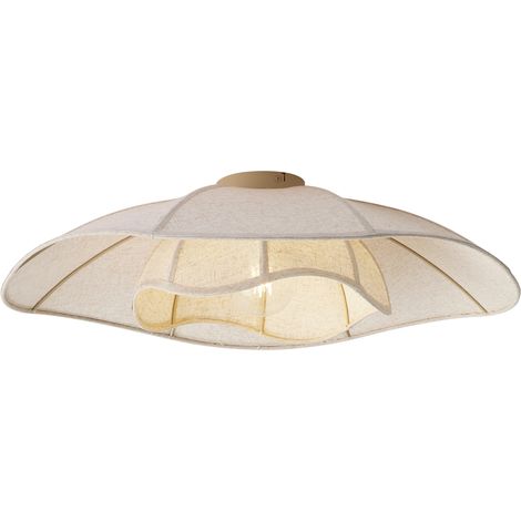 QAZQA Plafoniera Japandi in tessuto beige 70 cm - Haru (1/5)