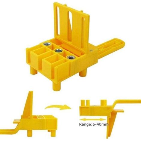 Gabarit Percage - Guide Chevilles Bois - Butée Parallèle T - Diamètre 6 8 10 mm - Pour Perceuse - 15 Pièces (1/4)