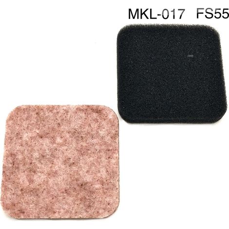 Filtre à air en mousse pour carburateur, compatible avec les modèles 4137-124-2800, 4137-124-1500 et BG72. (1/4)