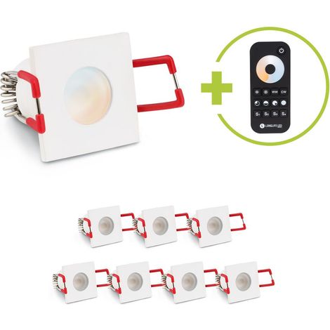 Einbaustrahler Mini Livorno eckig 3W CCT IP65 - Farbe: weiß - Anzahl: 8x (1/5)