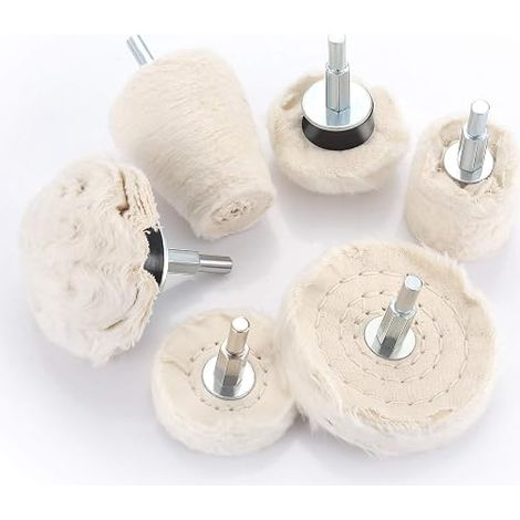 Polishing Pad Polishing Wheel Polishing Kit Conical/Cylindrical/Mushroom/T-Shaped Wheel Grinding Head With 1/4 Inch Handle for Metal Aluminum, Stainless Steel (1/5)