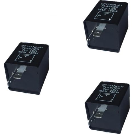 3pièces Clignotant Led Broches Pour De Voiture Et Installation Facile Compatible Avec Ampoules Led Remplacement Direct Économie Énergie Noir (1/5)