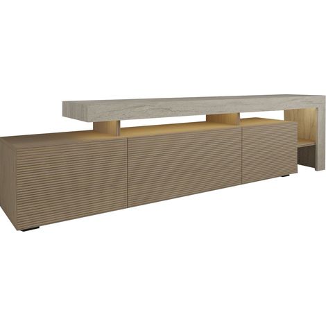 Meuble TV en bois "Beliz" - 192 x 37 x 53 cm - Beige